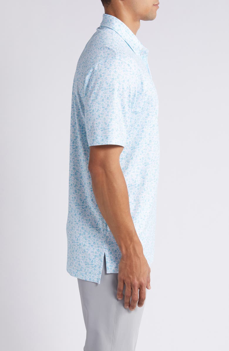 Peter Millar Déjà vu Scatter Print Performance Golf Polo, Alternate, color, 