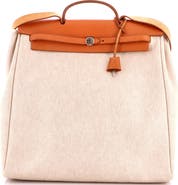 Pre-Owned Hermes Herbag Toile and Leather GM