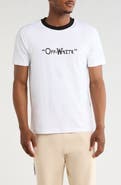 Off-White Logo Graphic Ringer T-Shirt