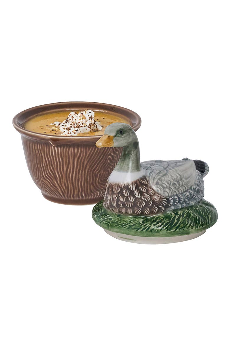Forest Walk Duck Covered Bowl, Alternate, color, MULTI