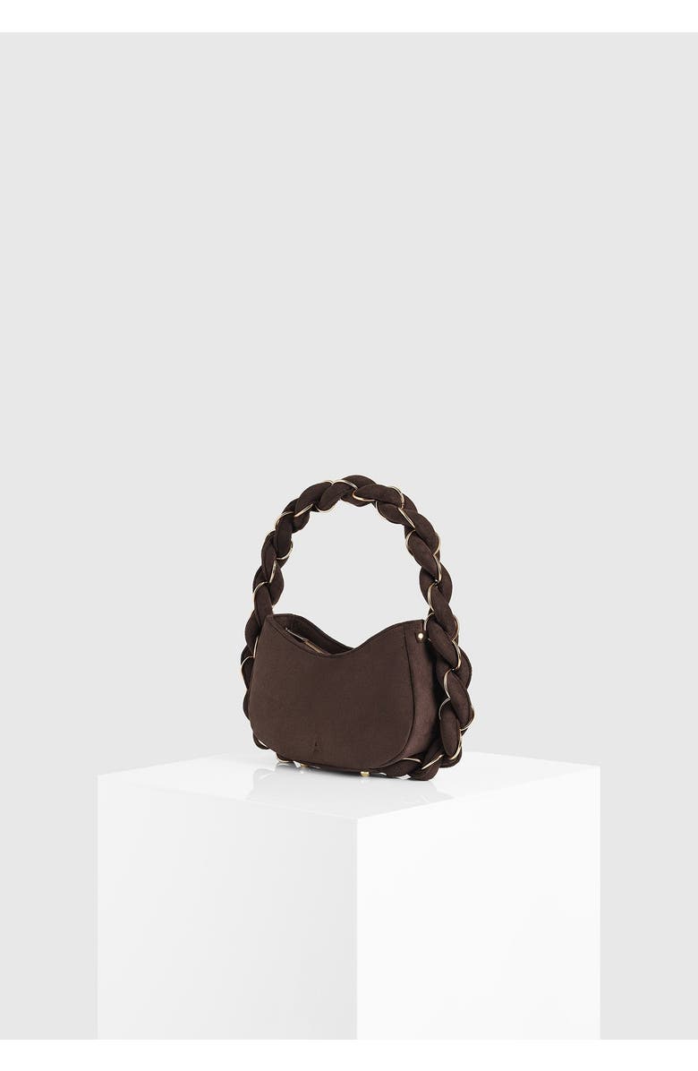 Manière De Voir Somme Suede Handbag, Alternate, color, Brown