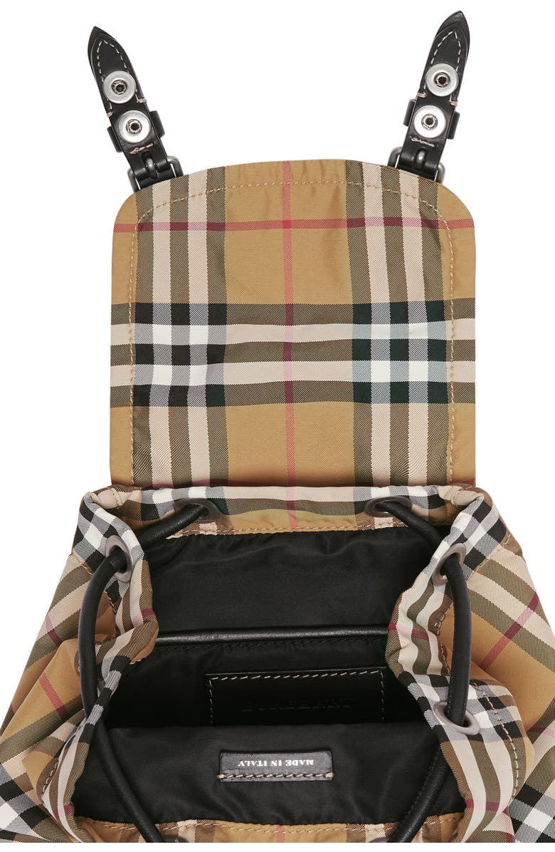 Burberry Small Rucksack Vintage Check Nylon Backpack, Alternate, color,