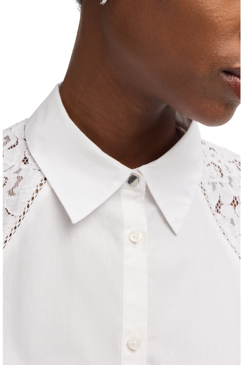 Brenda Cotton Button-Up Shirt, Alternate, color, WHT
