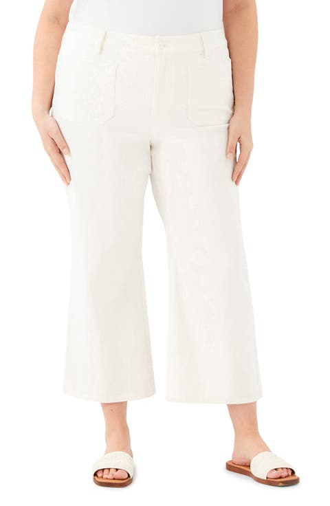 Lauren Stretch Cotton Crop Pants (Plus)