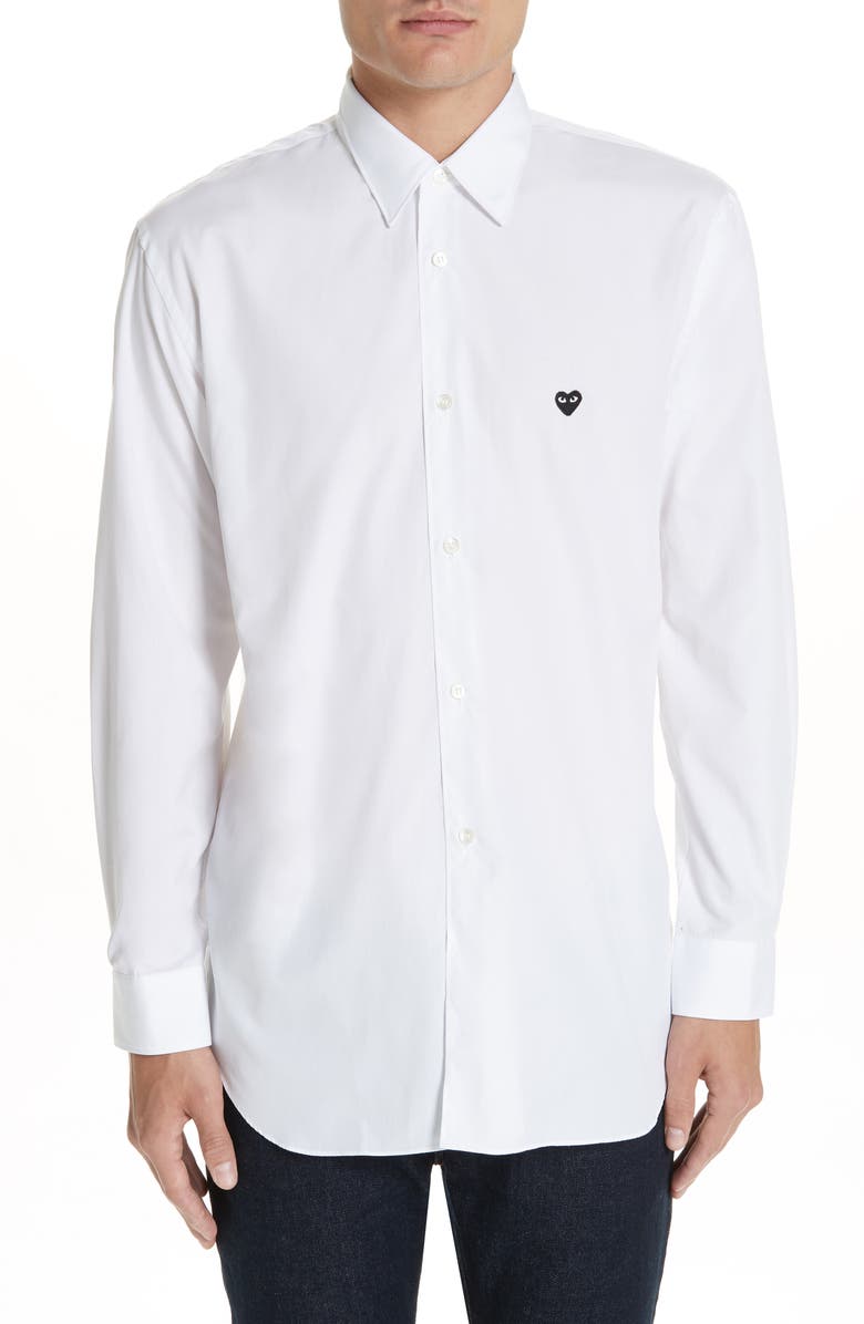 Comme des Garçons PLAY Appliqué Oxford Shirt, Main, color,
