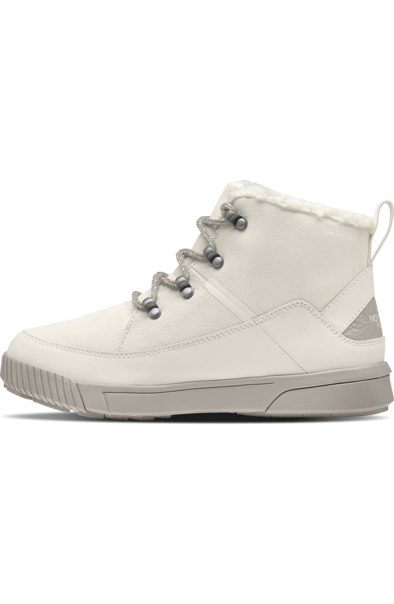 The North Face Sierra Waterproof Lace-Up Bootie, Main, color, White Dune/ Silver Grey
