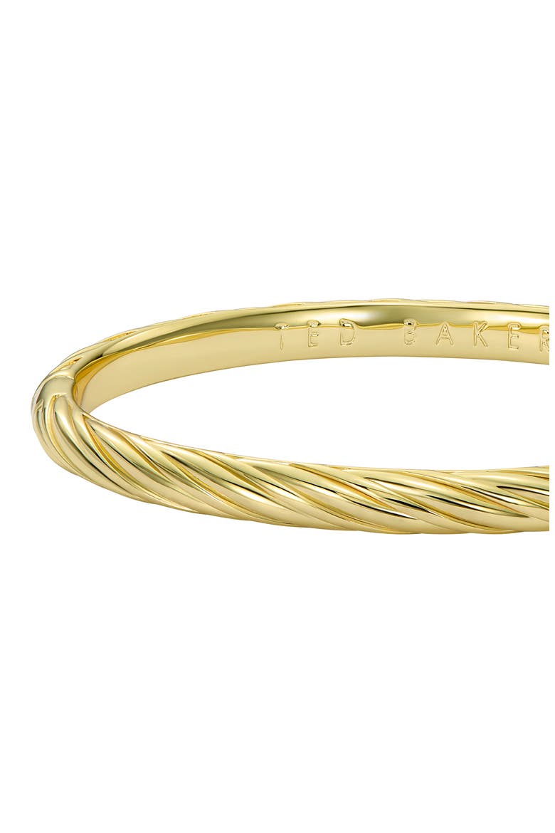 Melissa Metal Twist Hinged Bangle, Alternate, color, GOLD TONE