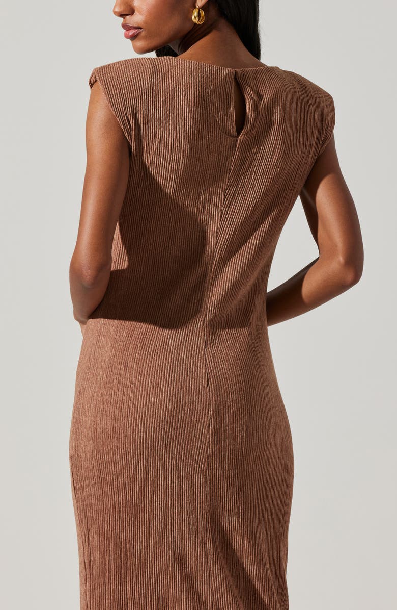 ASTR the Label Plissé Maxi Dress, Alternate, color, Brown