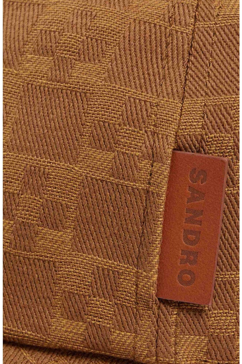 Denim Cap With Cross Motif, Alternate, color, Camel
