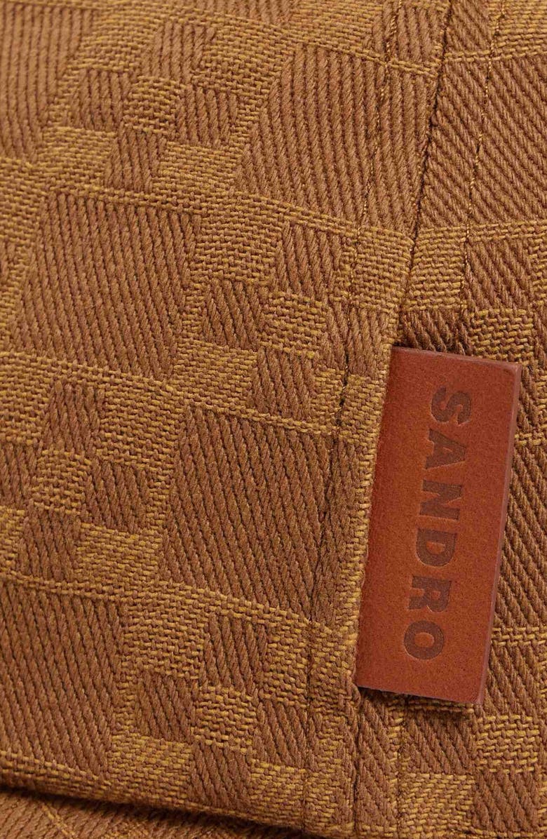 SANDRO Denim cap with cross motif, Alternate, color, Camel