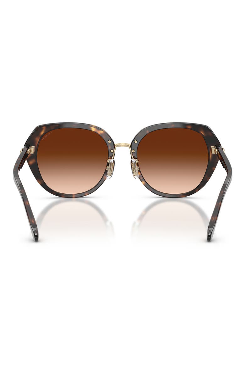 55mm Irregular Round Sunglasses, Alternate, color, DARK TORTOISE / BROWN GRADIENT