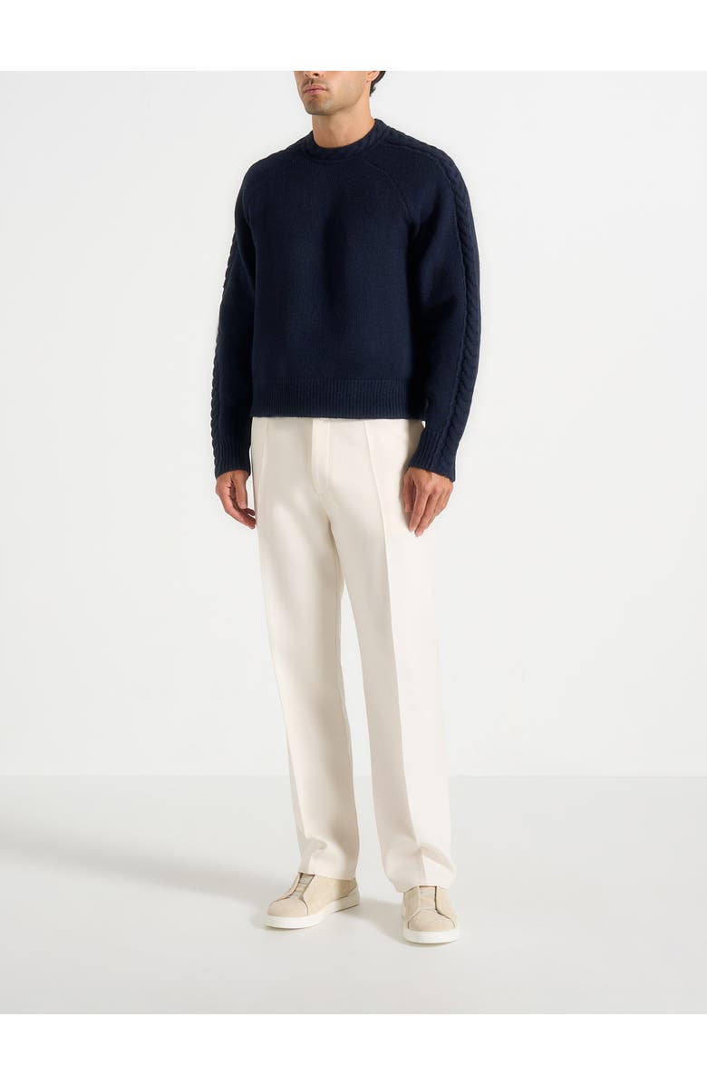Manière De Voir Raymond Plait Detail Raglan Knit Jumper, Alternate, color, Navy