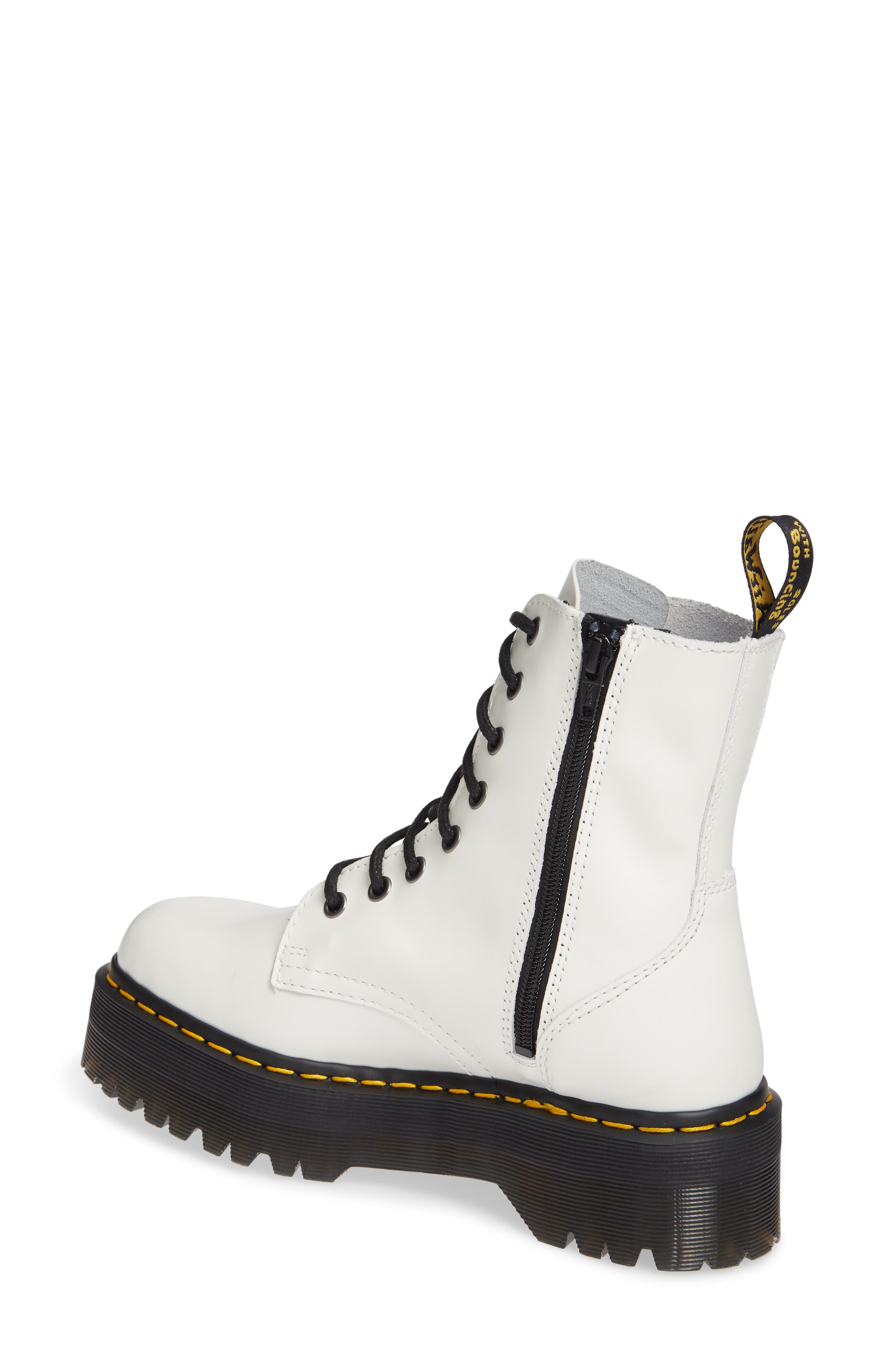 Gender Inclusive Jadon Platform Boot, Alternate, color, WHITE SMOOTH LEATHER