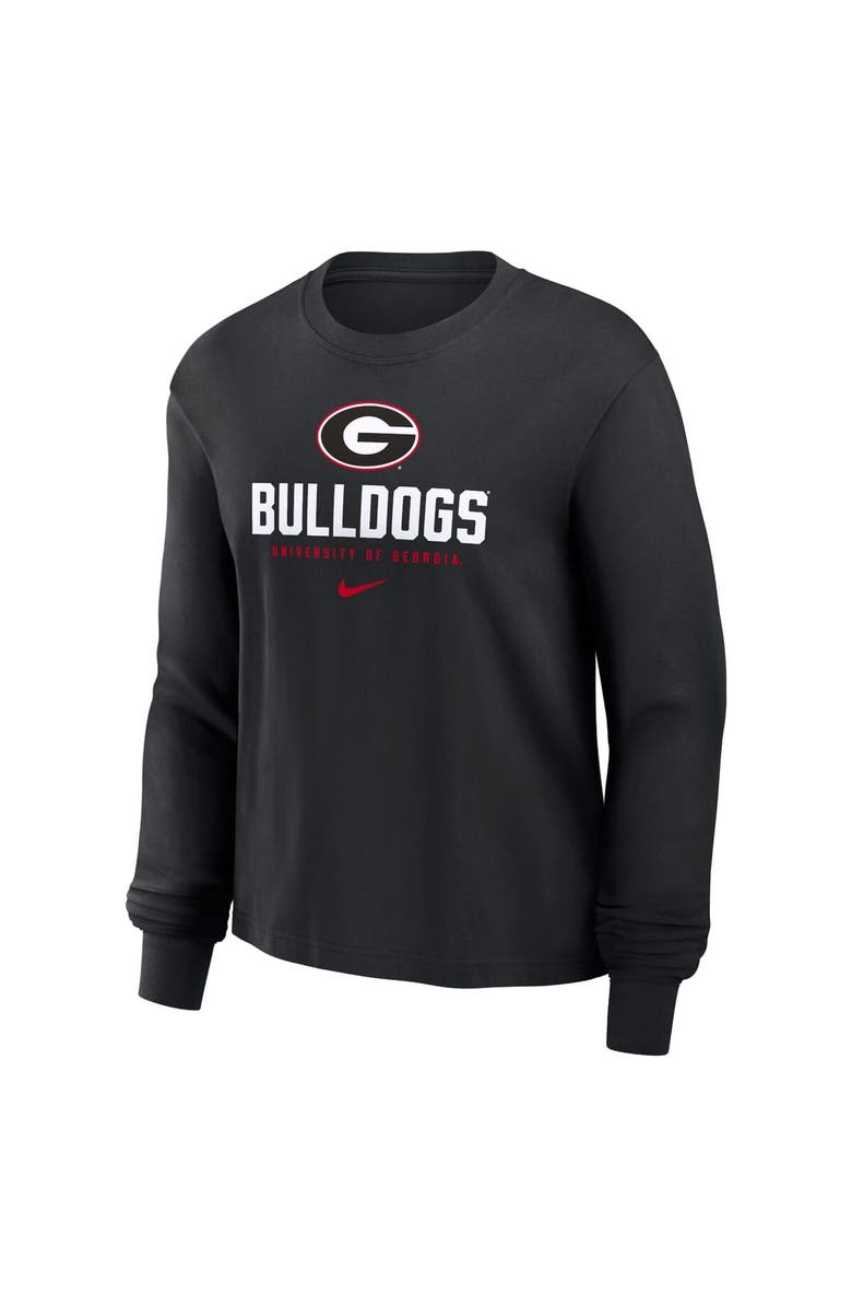 Nike Women's Nike Black Georgia Bulldogs Primetime University Boxy Long Sleeve T-Shirt, Alternate, color,