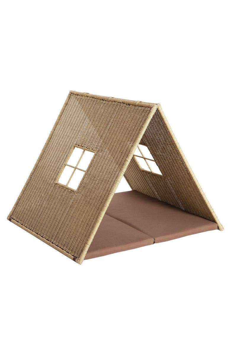 Kaplan Early Learning Company Wicker House Tent, Main, color, Brown