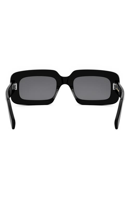 Celine Triomphe 53mm Rectangular Sunglasses In Black