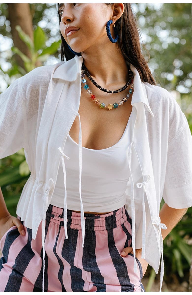 Noonday Collection Azul Crochet Hoops, Alternate, color, Blue