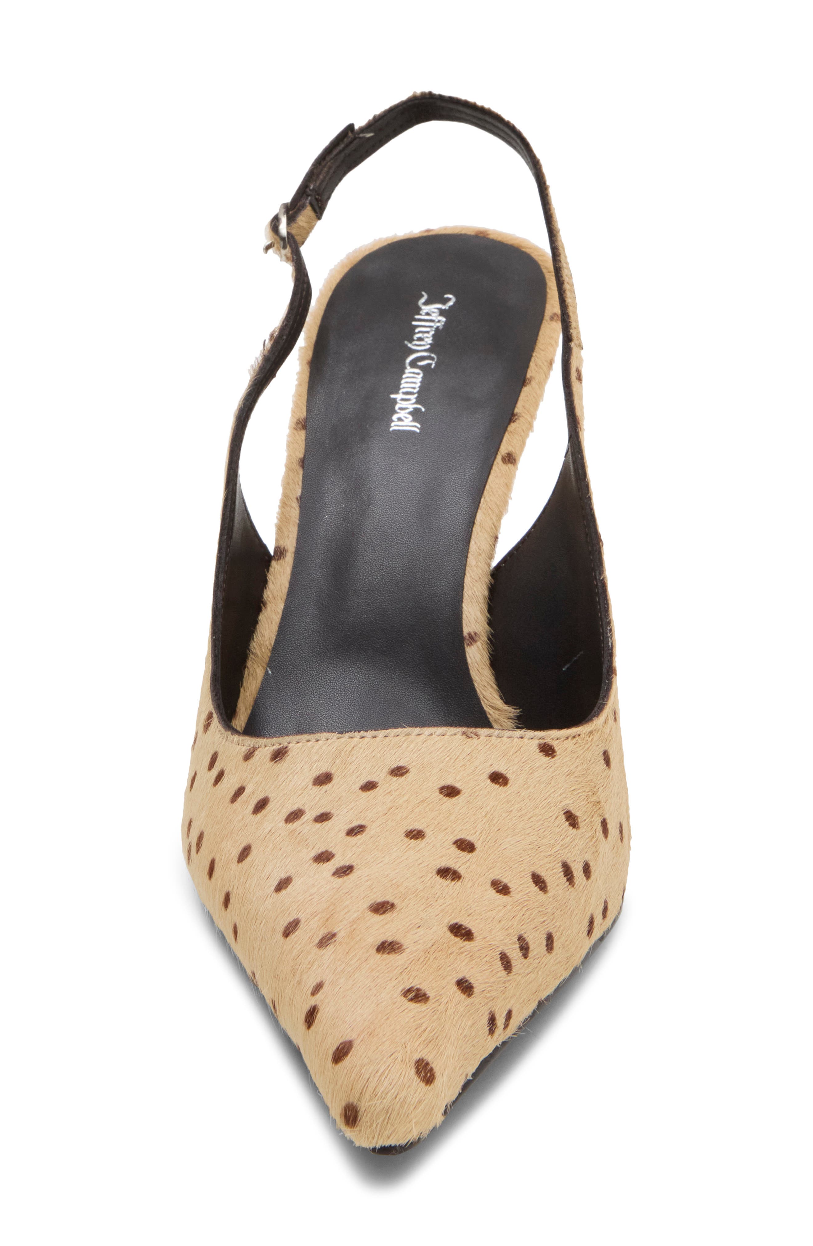 Milly Genuine Calf Hair Slingback Pump, Alternate, color, NATURAL BROWN SPOT CALF HAIR