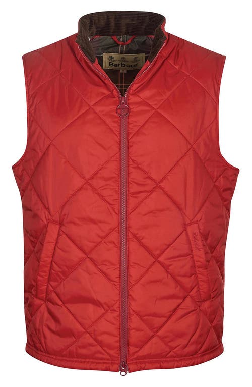 Barbour Finn Quilted Vest In Red