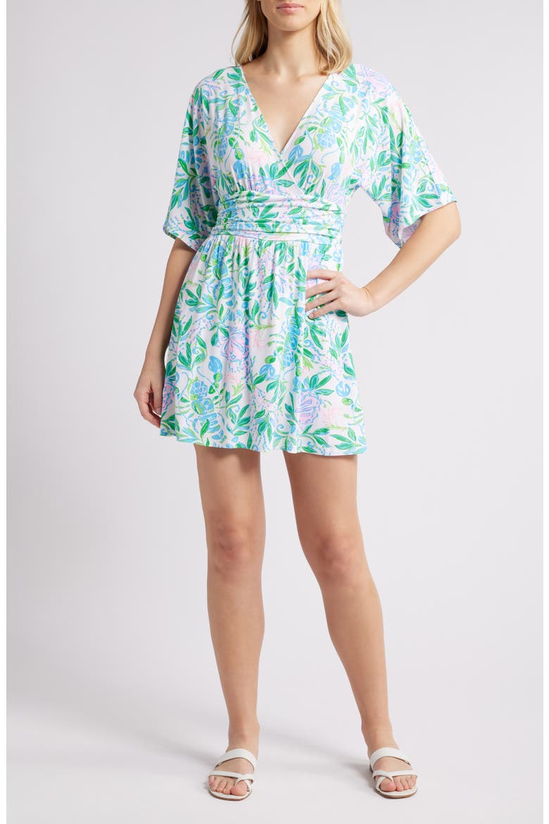 Parigi Floral Knit Skort Romper, Main, color, RESORT WHITE JUST A PINCH