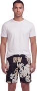 Lords of Harlech Monstera Floral Mens Flat Front Short