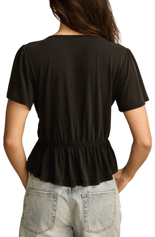 LUCKY BRAND LUCKY BRAND SANDWASHED SHIRRED BUTTON-UP SHIRT