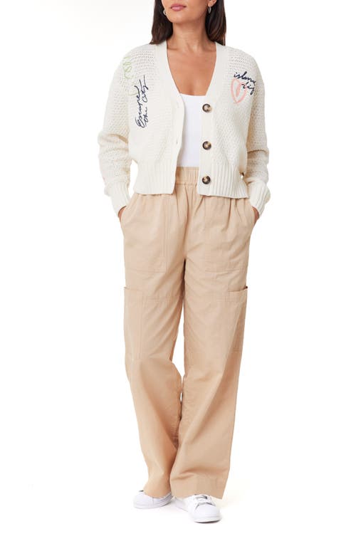 SCOTCH & SODA SCOTCH & SODA ISLAND LIFE EMBROIDERED OPEN STITCH CARDIGAN