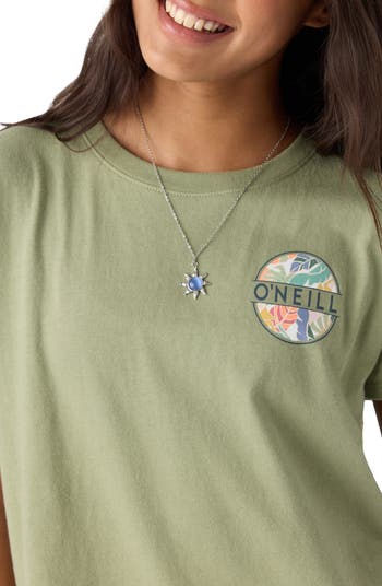 売れ筋商品|||オニール Tシャツ トップス レディース Juniors' Flora Oasis Cotton Cropped Graphic T-Shirt Winter White O'Neill Kids' Flora Oasis Cotton Graphic T-Shirt | Nordstromrack