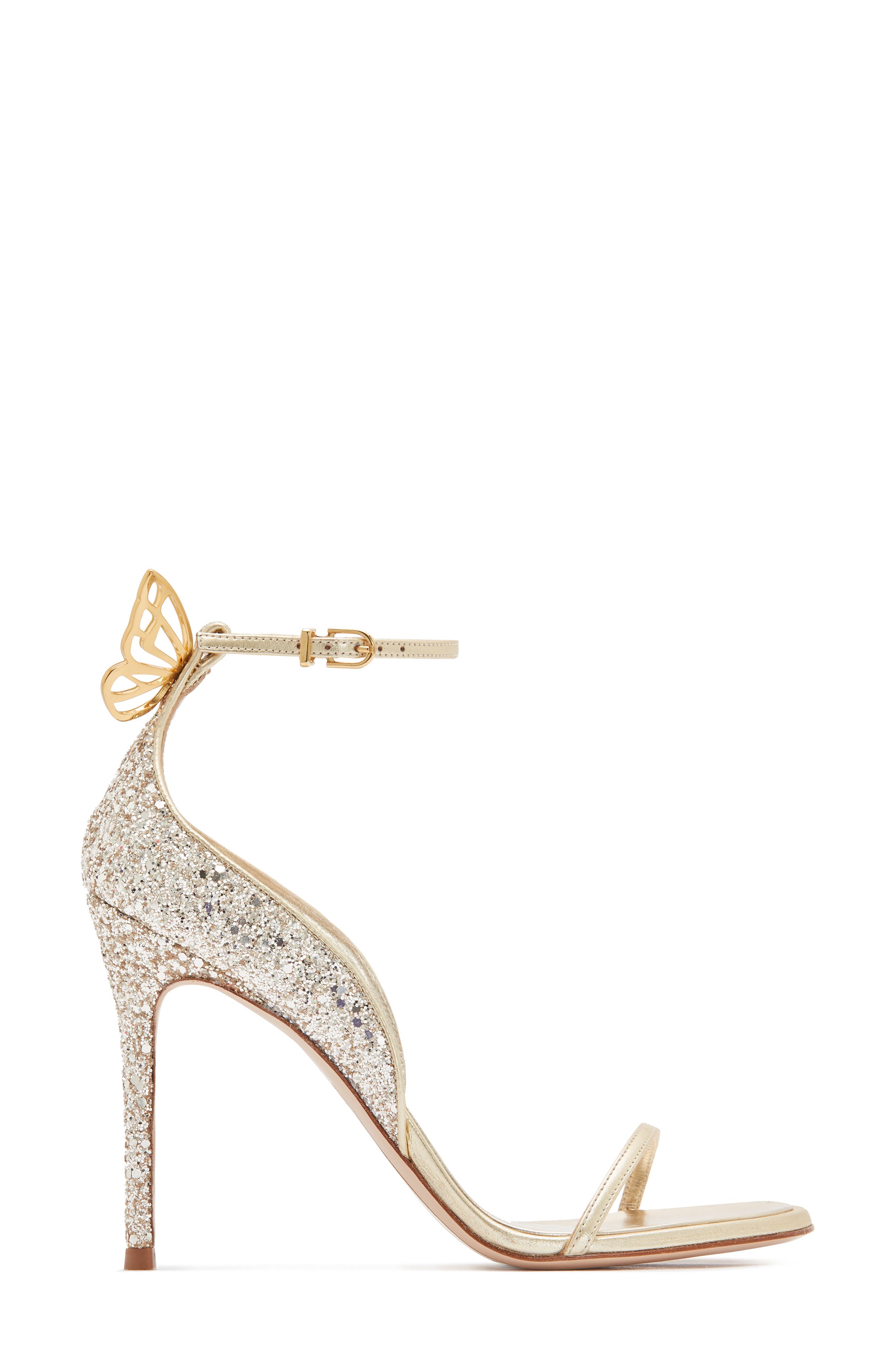 Mariposa Ankle Strap Sandal, Alternate, color, CHAMPAGNE GLITTER