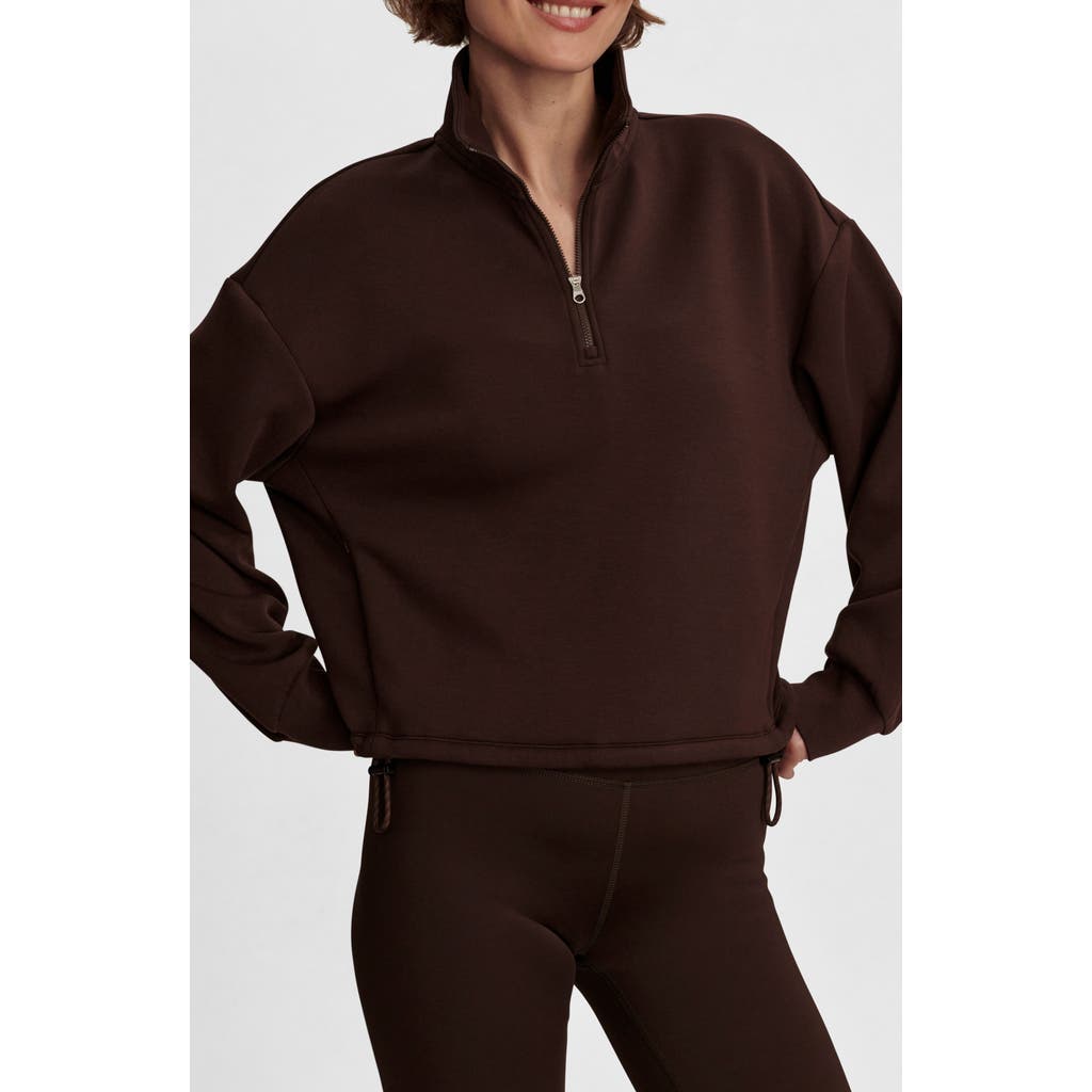 Varley Sian Spacer Half Zip Pullover In Brown