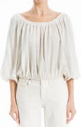 MAX STUDIO Bubble Sleeve & Hem Blouse