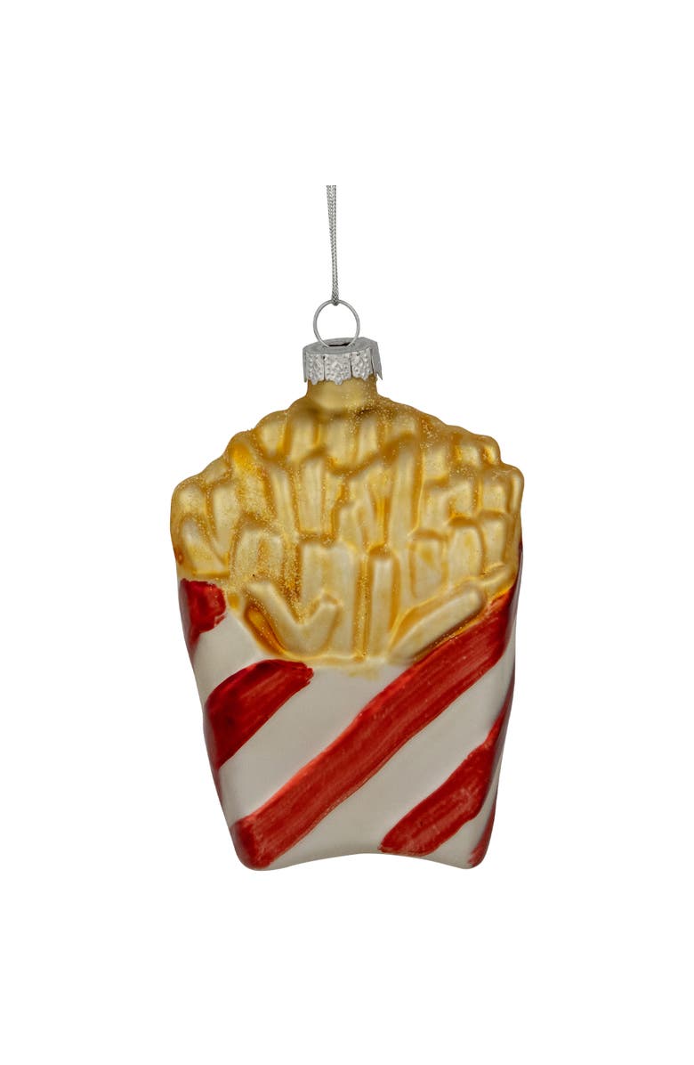 Northlight 4" Fast Food French Fries Glass Christmas Ornament, Main, color, 
