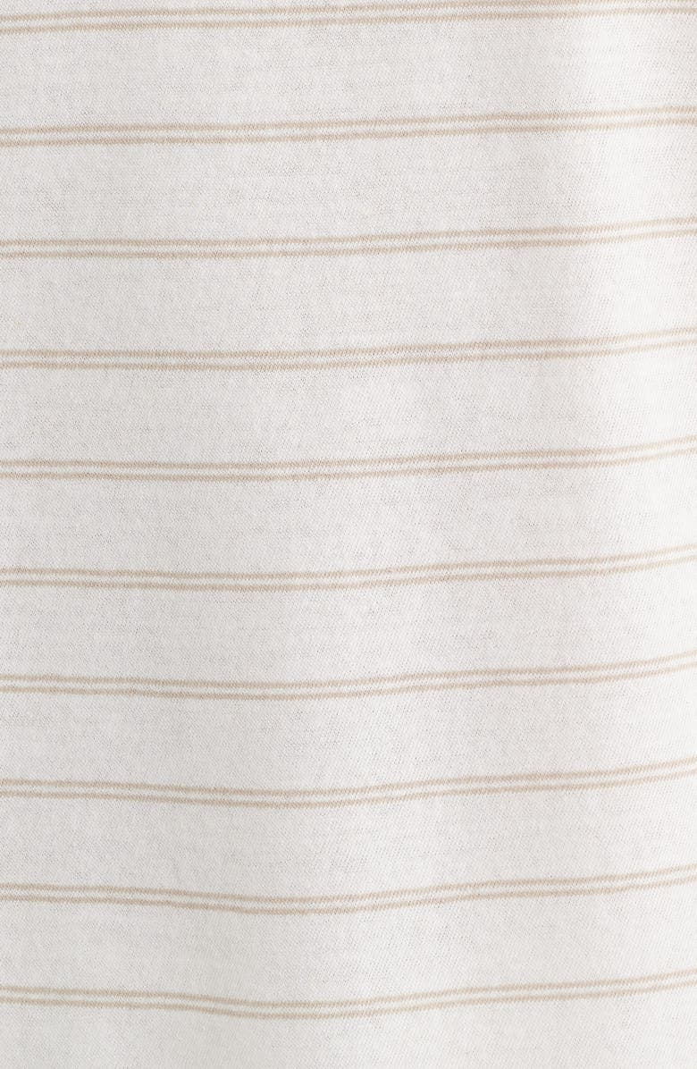BOSS Taut Stripe Linen & Cotton T-Shirt, Alternate, color, Natural