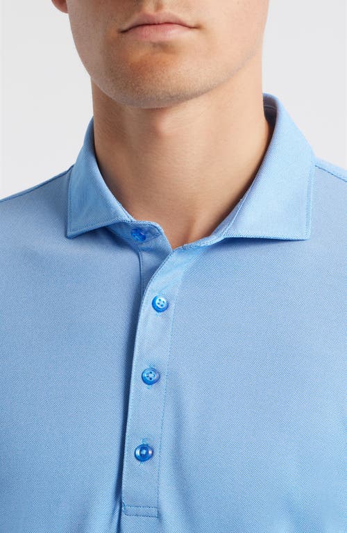 Johnnie-o Clegg Solid Piqué Performance Golf Polo In Blue