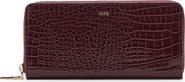 MANGO Large Croc Embossed Faux Leather Wallet
