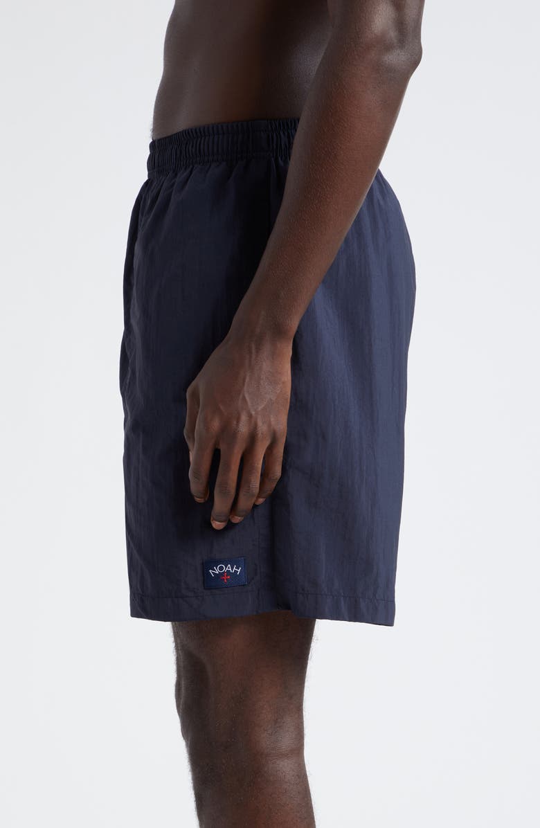 Noah Core Logo Patch Swim Trunks, Alternate, color, Navy