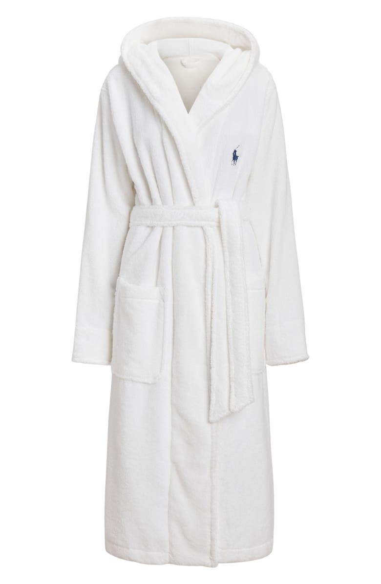 Polo Ralph Lauren Crest Print Organic Cotton Robe, Alternate, color, 