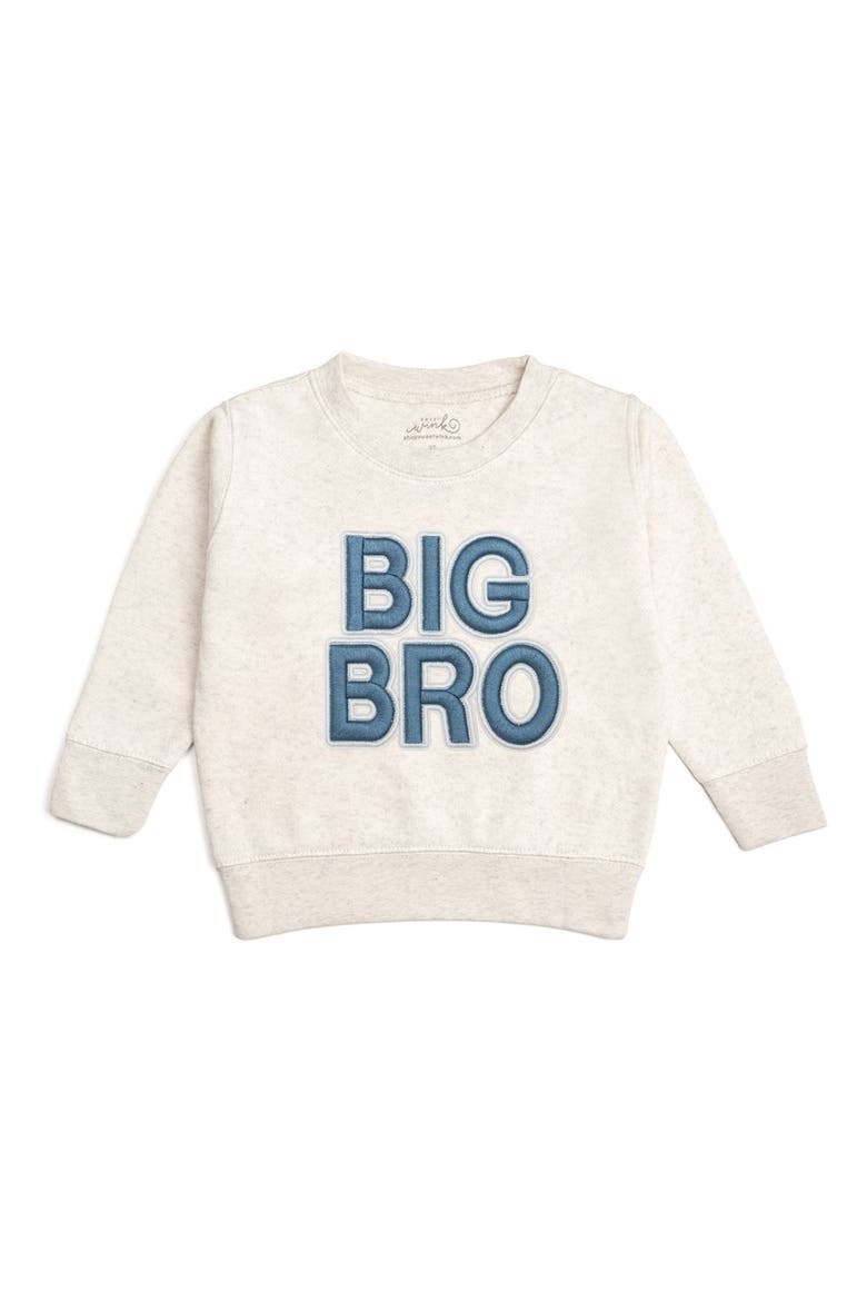 Big Bro Embroidered Patch Sweatshirt, Main, color, Natural Heather