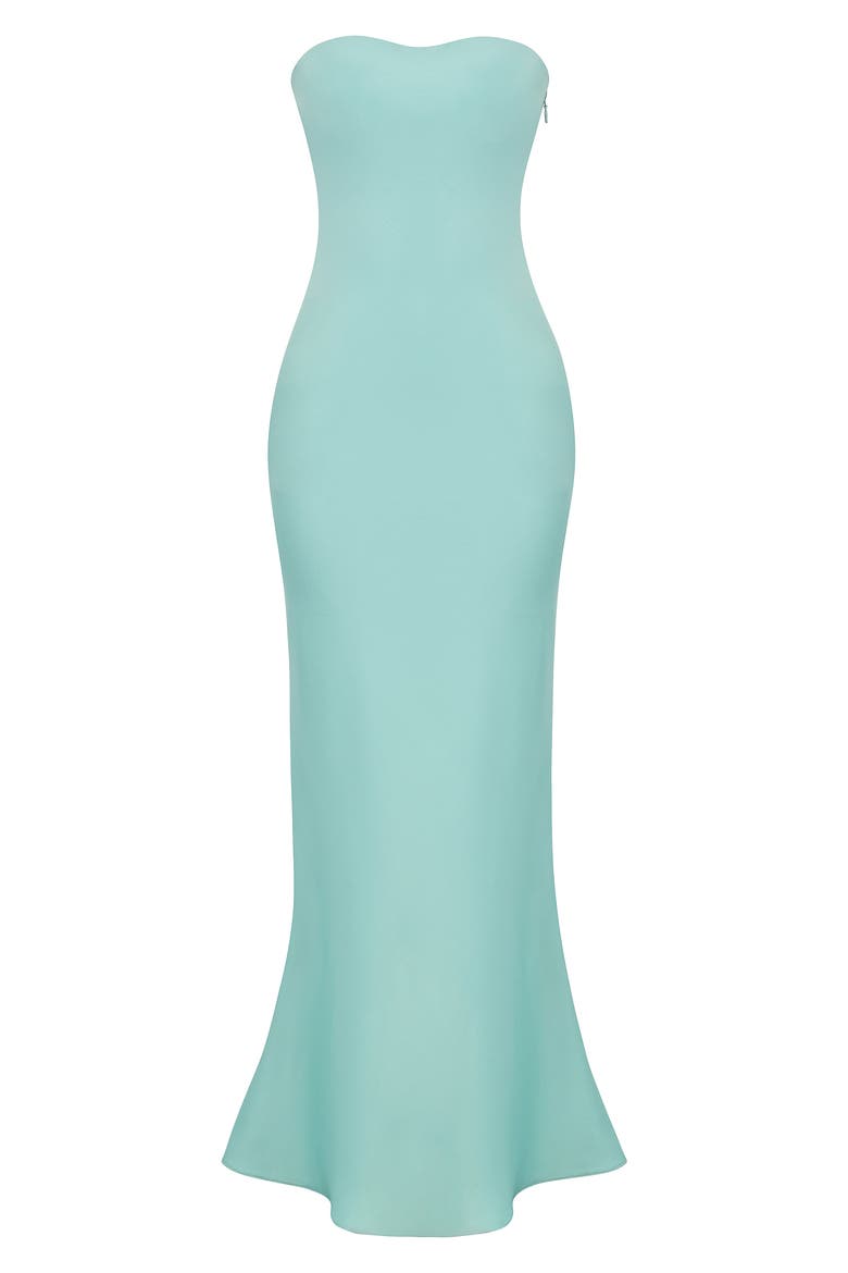 Alette Strapless Trumpet Gown, Alternate, color, JADE