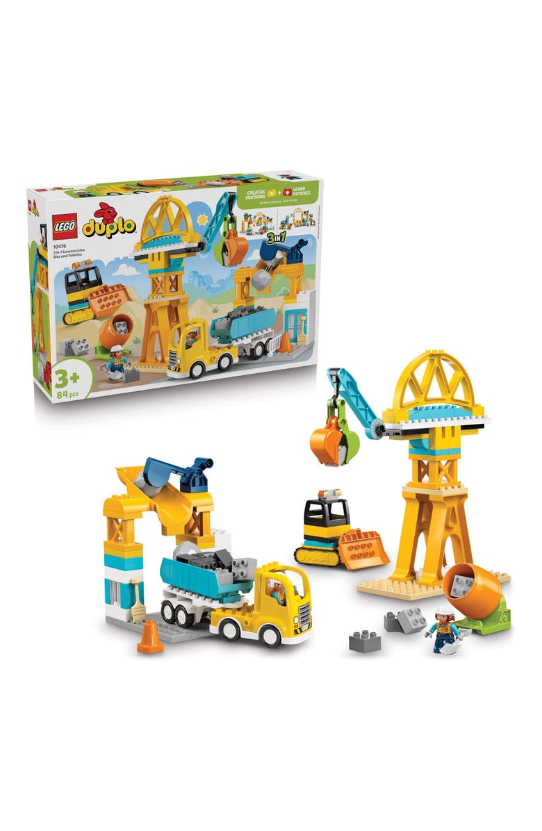 LEGO <sup>®</sup> DUPLO<sup>®</sup> 3-In-1 Construction Site and Vehicles - 10476, Main, color, Multicolored