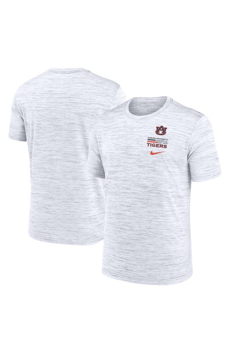 Nike Men's Nike White Auburn Tigers Velocity Stacked Dri-FIT T-Shirt, Main, color, 