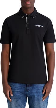 KARL LAGERFELD PARIS Logo Chest Stretch Cotton Polo