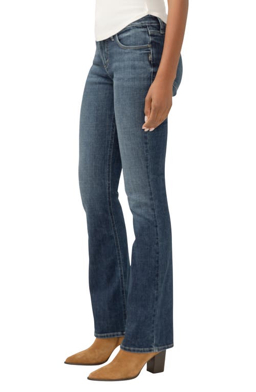 Silver Jeans Co. Elyse Mid Rise Slim Bootcut Jeans In Blue