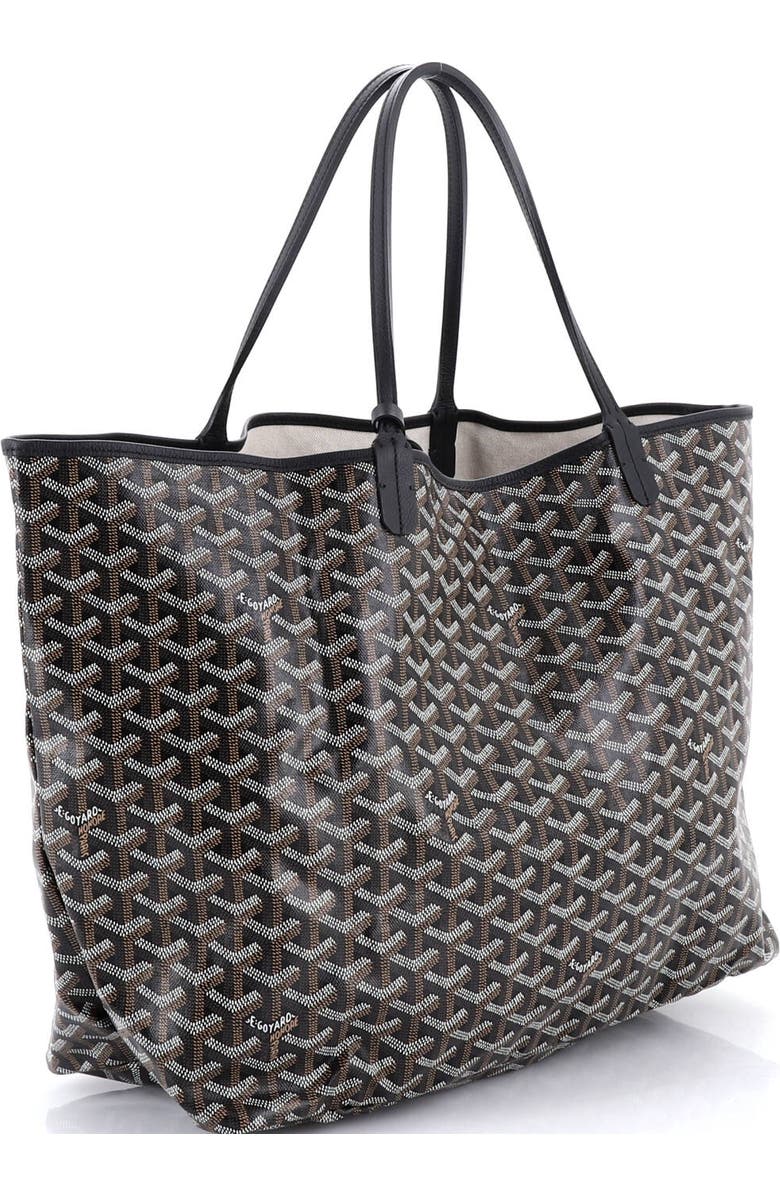 Pre-Owned Goyard Saint Louis Tote Coated Canvas GM, Alternate, color, Black