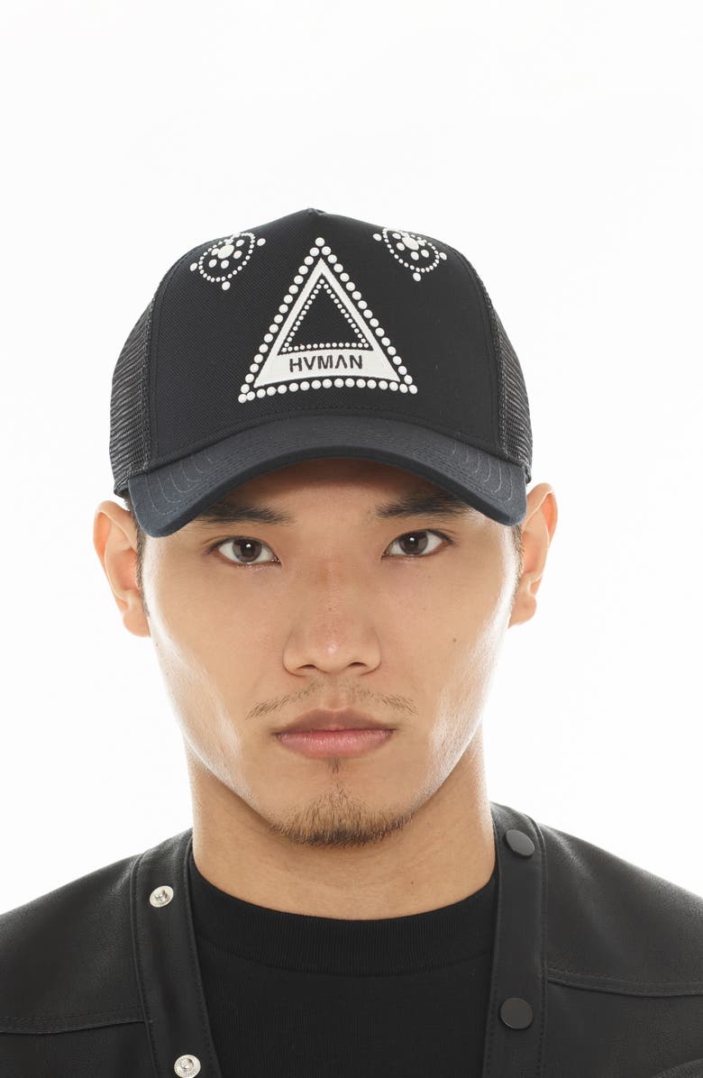 Cult of Individuality Triangle Logo Snapback Trucker Hat, Alternate, color,