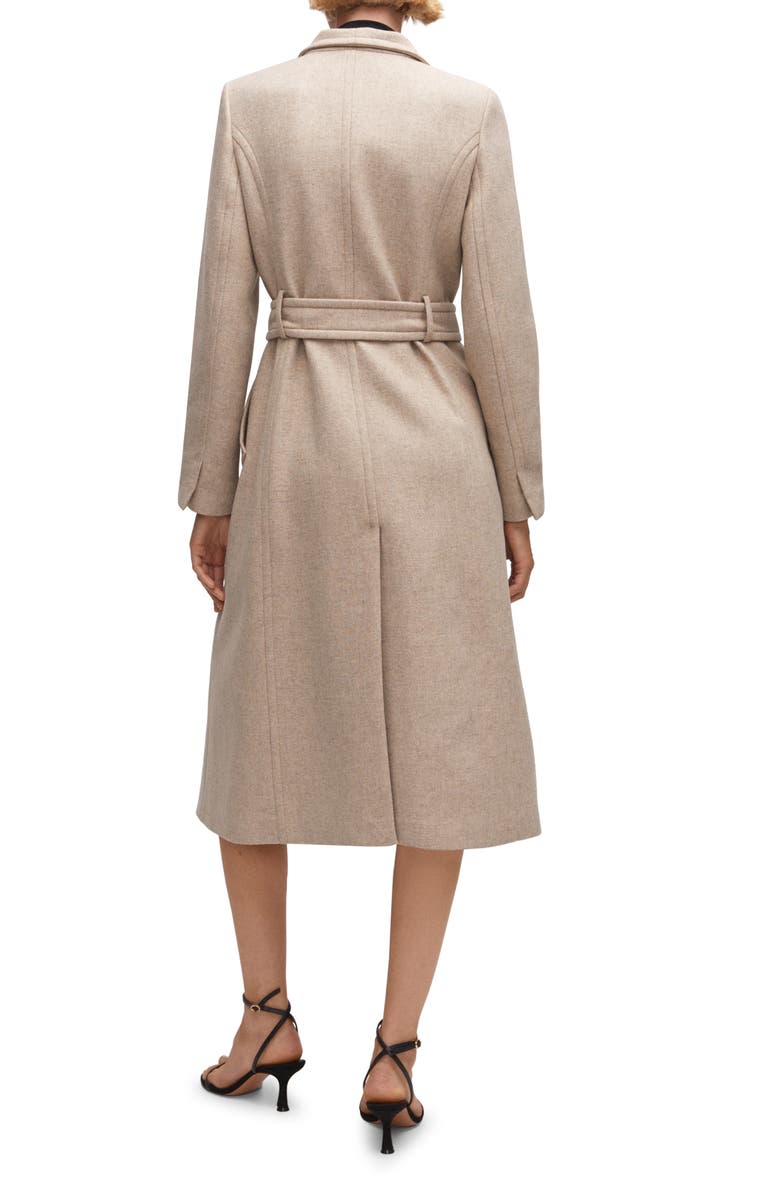 MANGO Longline Wool Blend Coat, Alternate, color, 