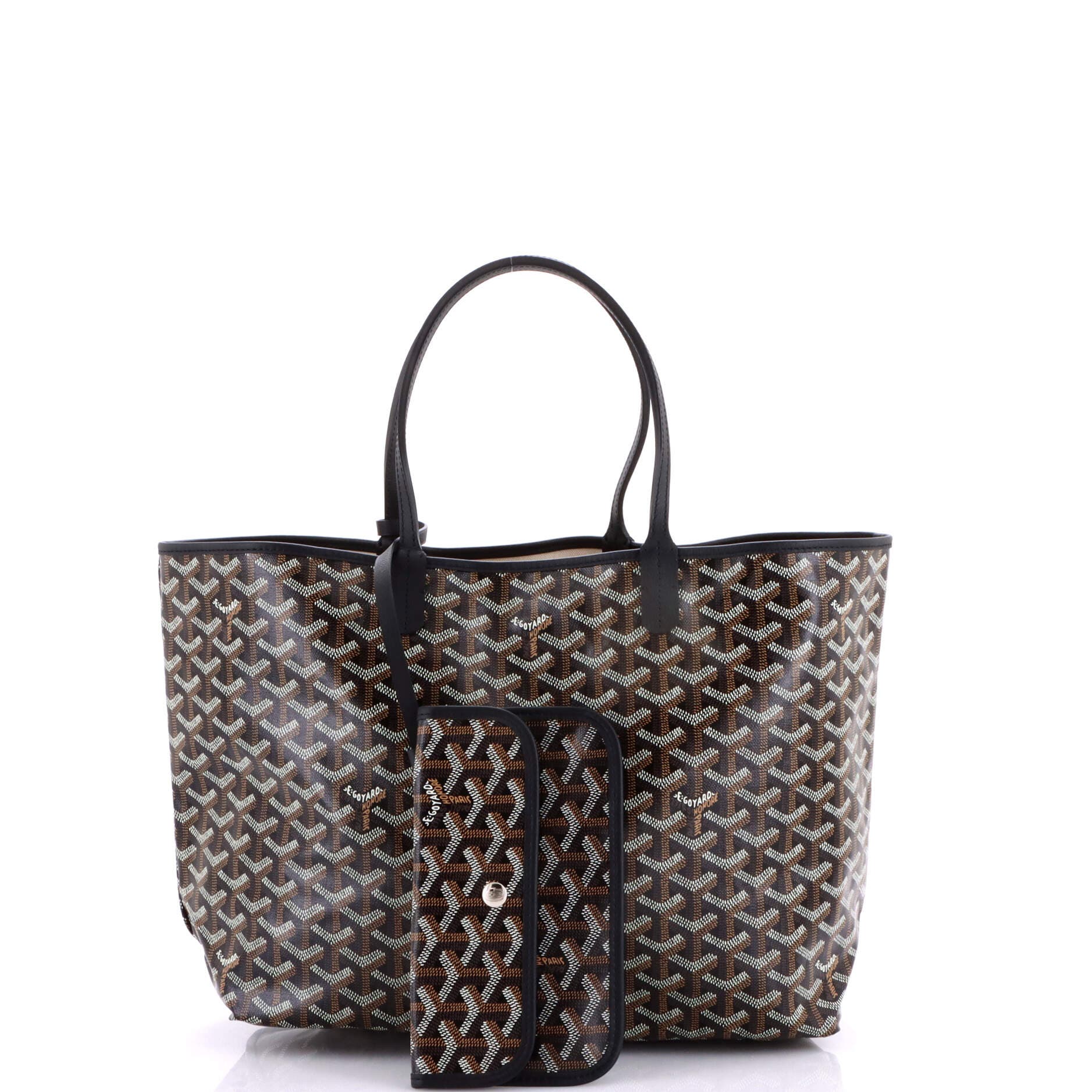 Pre-Owned Goyard Saint Louis Tote Coated Canvas PM, Alternate, color, Black