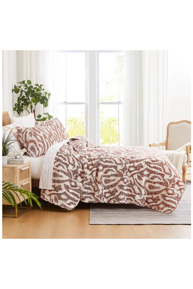 Khari Quilt & Sham Set, Alternate, color, RUST