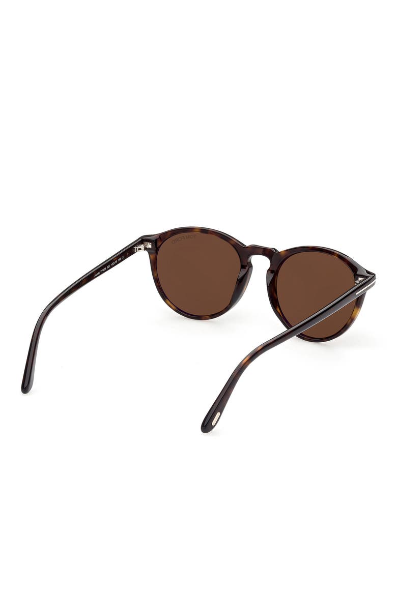 50mm Small Round Sunglasses, Alternate, color, DARK HAVANA / ROVIEX