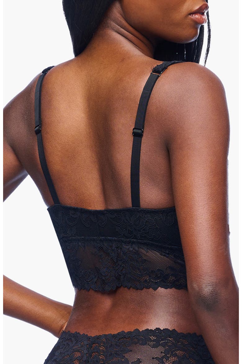 Carmela Curvy Plunge Bralette, Alternate, color, Black